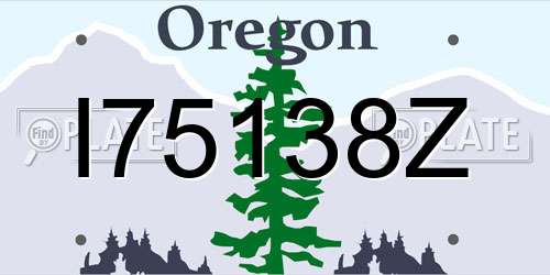 I75138Z Oregon License Plate