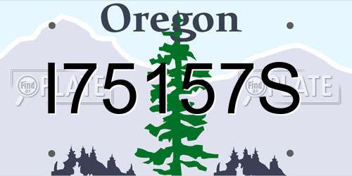 I75157S Oregon License Plate
