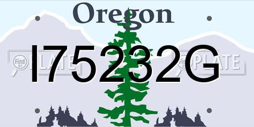 I75232G Oregon License Plate