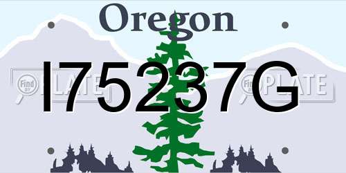 I75237G Oregon License Plate