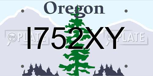 I752XY Oregon License Plate