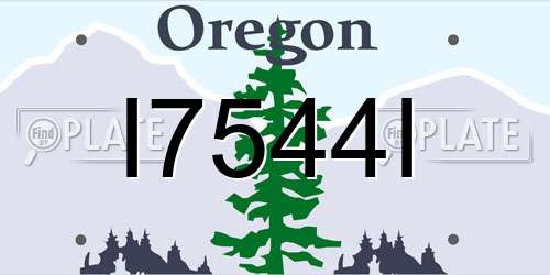 I7544I Oregon License Plate