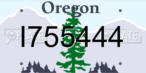 I755444 Oregon License Plate