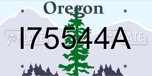 I75544A Oregon License Plate