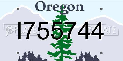 I755744 Oregon License Plate