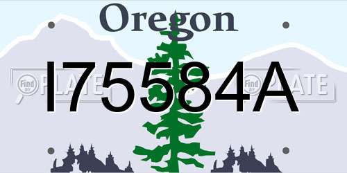 I75584A Oregon License Plate