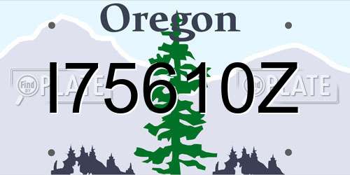 I75610Z Oregon License Plate