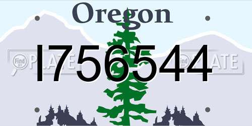 I756544 Oregon License Plate
