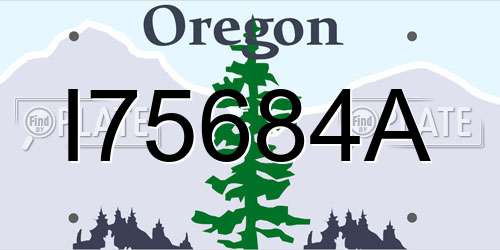 I75684A Oregon License Plate