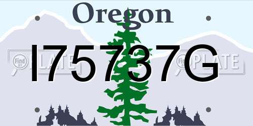 I75737G Oregon License Plate