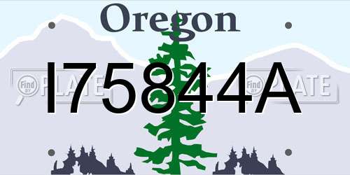 I75844A Oregon License Plate