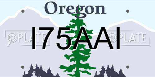 I75AAI Oregon License Plate