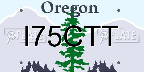 I75CTT Oregon License Plate