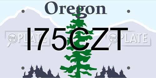 I75CZT Oregon License Plate