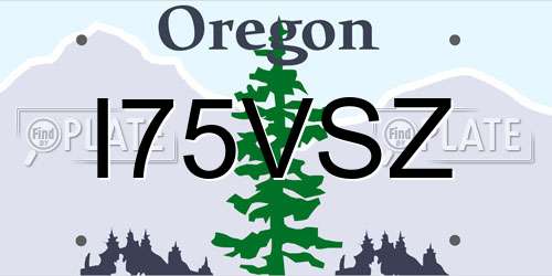 I75VSZ Oregon License Plate