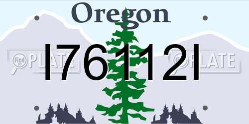 I76112I Oregon License Plate