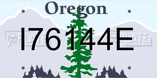 I76144E Oregon License Plate