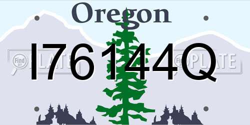I76144Q Oregon License Plate