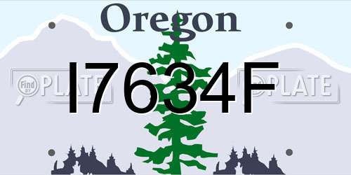 I7634F Oregon License Plate