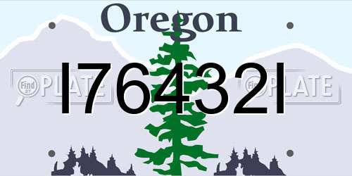 I76432I Oregon License Plate