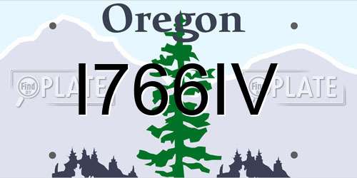 I766IV Oregon License Plate
