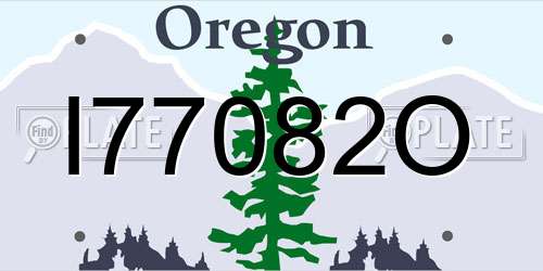 I77082O Oregon License Plate