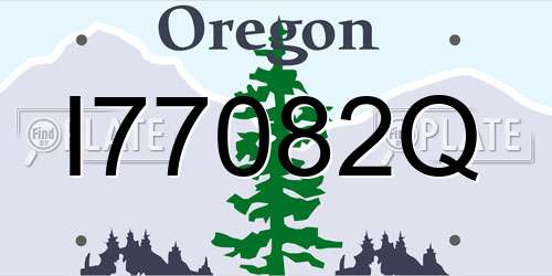 I77082Q Oregon License Plate