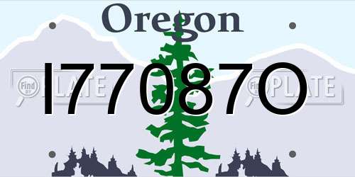 I77087O Oregon License Plate