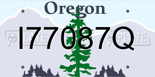 I77087Q Oregon License Plate