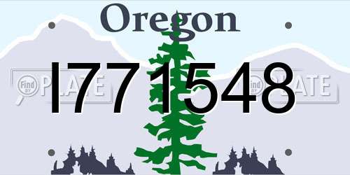 I771548 Oregon License Plate