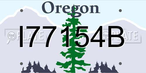 I77154B Oregon License Plate