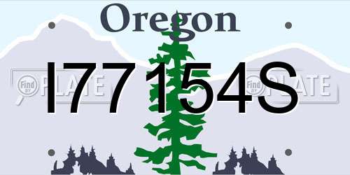 I77154S Oregon License Plate