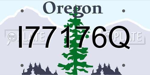 I77176Q Oregon License Plate