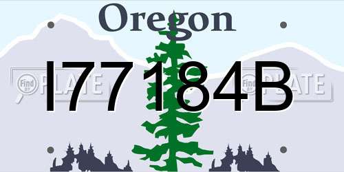 I77184B Oregon License Plate