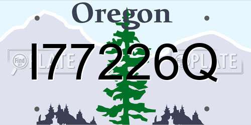 I77226Q Oregon License Plate