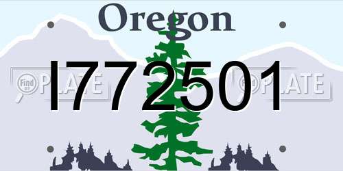 I772501 Oregon License Plate