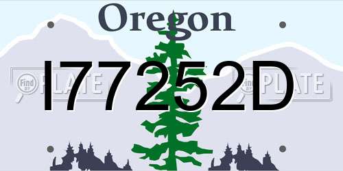 I77252D Oregon License Plate