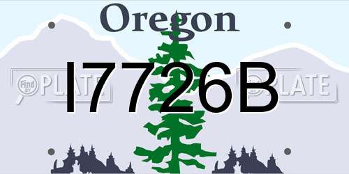 I7726B Oregon License Plate