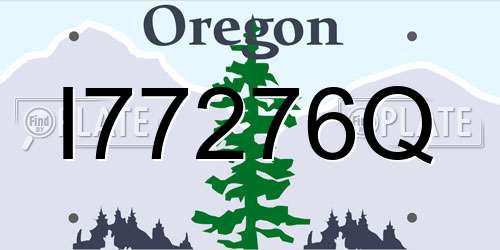 I77276Q Oregon License Plate