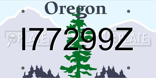 I77299Z Oregon License Plate