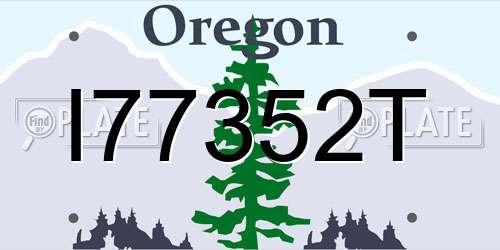 I77352T Oregon License Plate