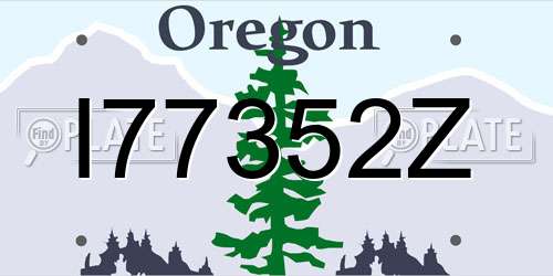 I77352Z Oregon License Plate