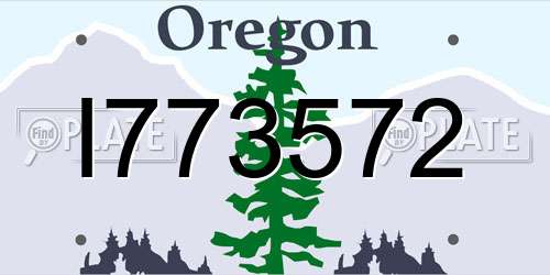 I773572 Oregon License Plate