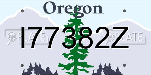 I77382Z Oregon License Plate