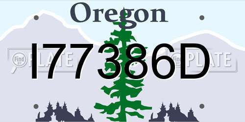 I77386D Oregon License Plate