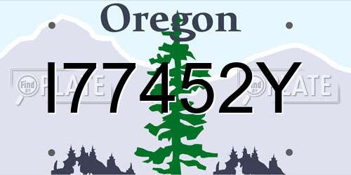 I77452Y Oregon License Plate