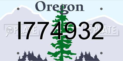 I774932 Oregon License Plate