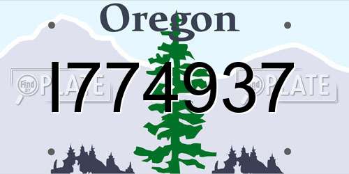 I774937 Oregon License Plate