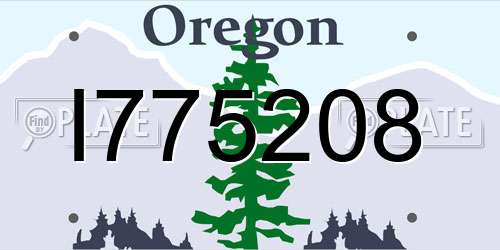 I775208 Oregon License Plate