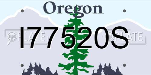 I77520S Oregon License Plate